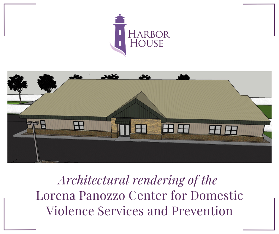 Architectural rending of the Lorena Panozzo Center for Domestic Violence Services and Prevention